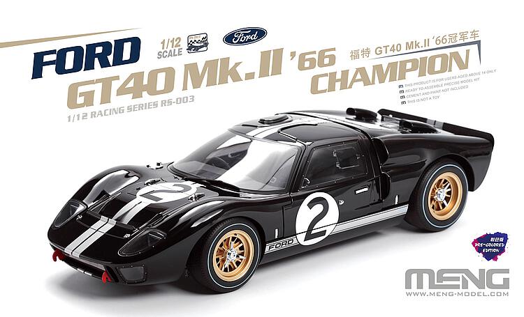 1/12 FORD GT40 MK.II 1966 CHAMPION PRE COLORED RS-003