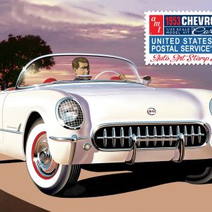 1/25 CHEVY CORVETTE USPS STAMP SERIES COLL. TIN 1953