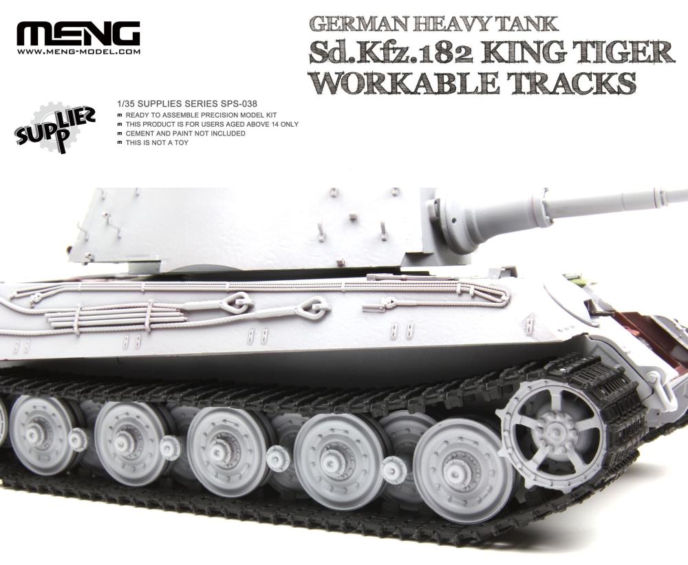 1/35 GERMAN H-TANK SD.KFZ.182 KING TIGER TRACKS SPS-038