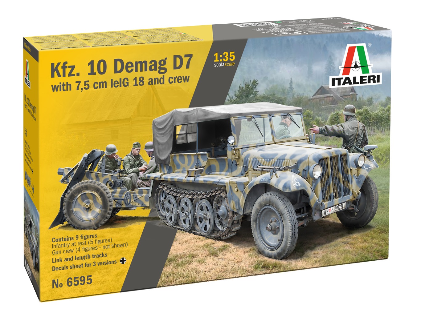 1/35 SD.KFZ. 10 DEMAG D7 W/7,5 CM LE. IG18 AND CREW