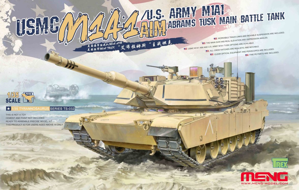 1/35 USMC M1A1 AIM US ARMY M1A1 ABRAMS TUSK TANK TS-032