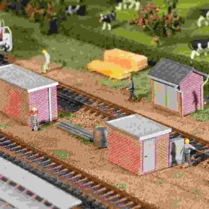 1/87 3 TRAFOHUISJES BAKSTEEN