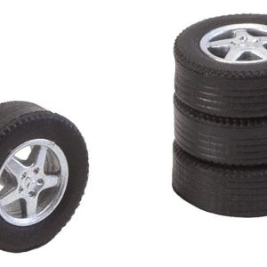 1/87 BANDEN EN VELGEN V. AUTO'S GR /TOERISTENTREIN 2 ST.