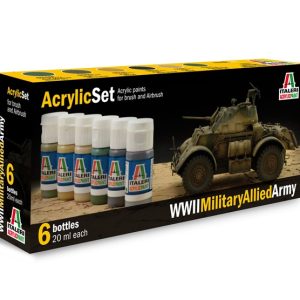 ACRYLIC SET 6 PCS : WWII MILITARY ALLIED ARMY