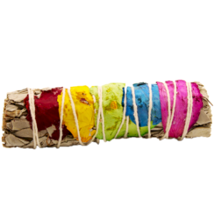 Smudge Stick - 7 Chakra's Rozenblaadjes Salie