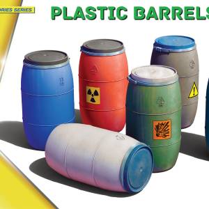 1/24 PLASTIC BARRELS 200L 6 PCS.