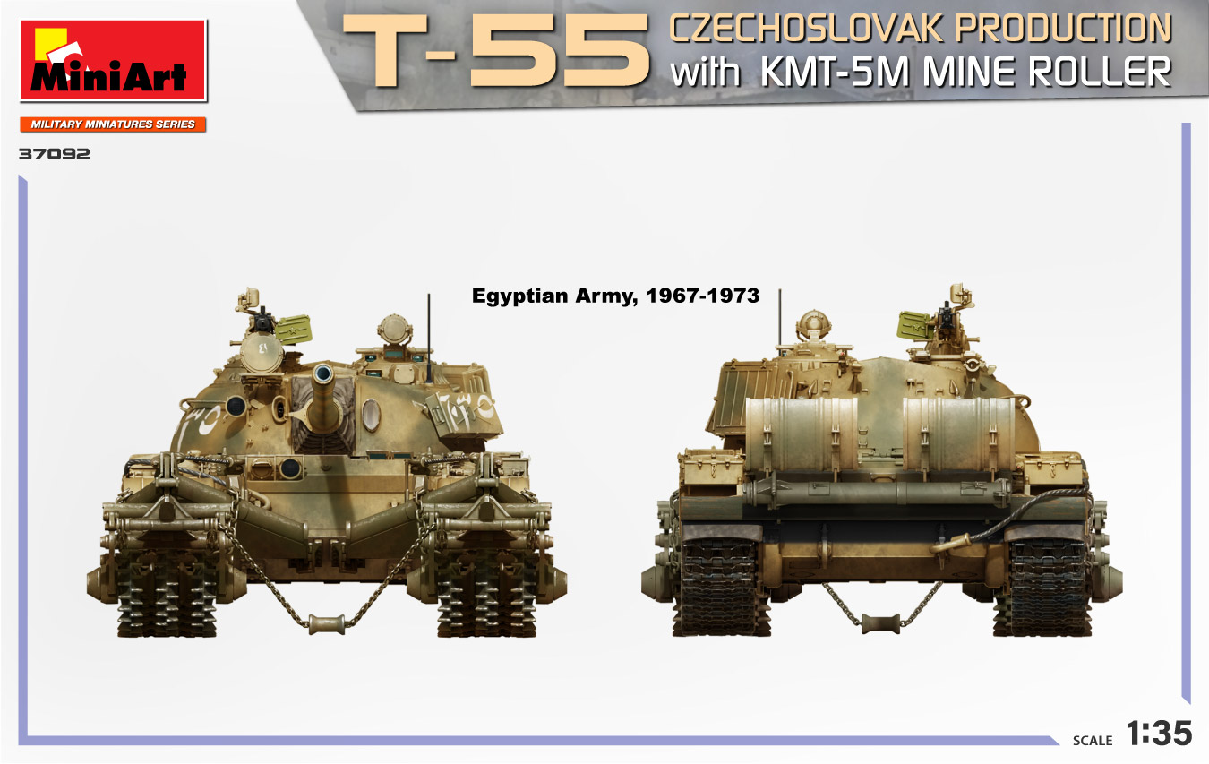 1/35 T-55 CZECHOSLOVAK PRODUCTION W KMT-5M MINE