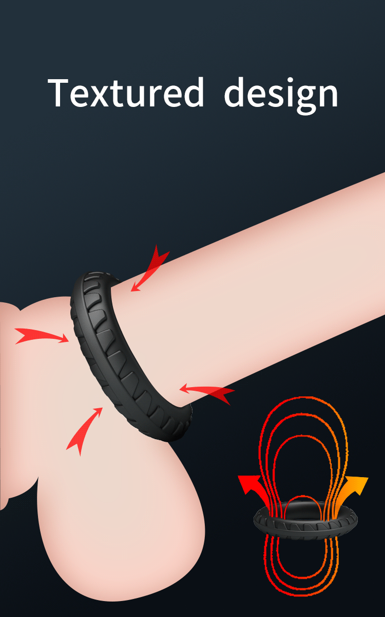 Crazy Bull - Dilson - Super Soft Siliconen Ring - Model 3 - Zwart