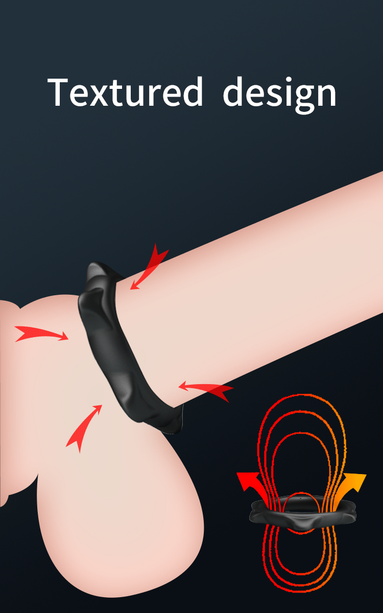 Crazy Bull - Ethaniel - Super Soft Siliconen Ring - Model 11 - Zwart