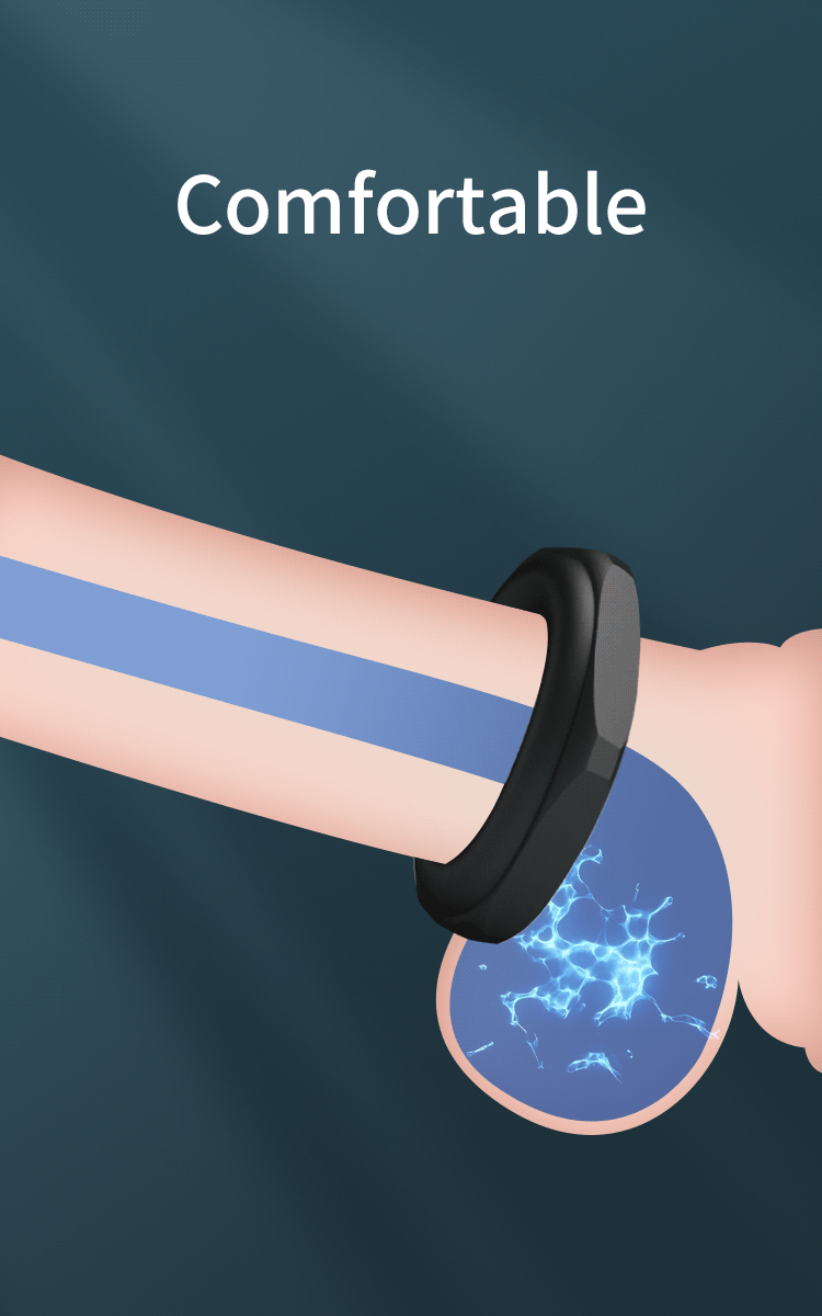 Crazy Bull - Jarvius - Super Soft Siliconen Ring - Model 14 - Zwart