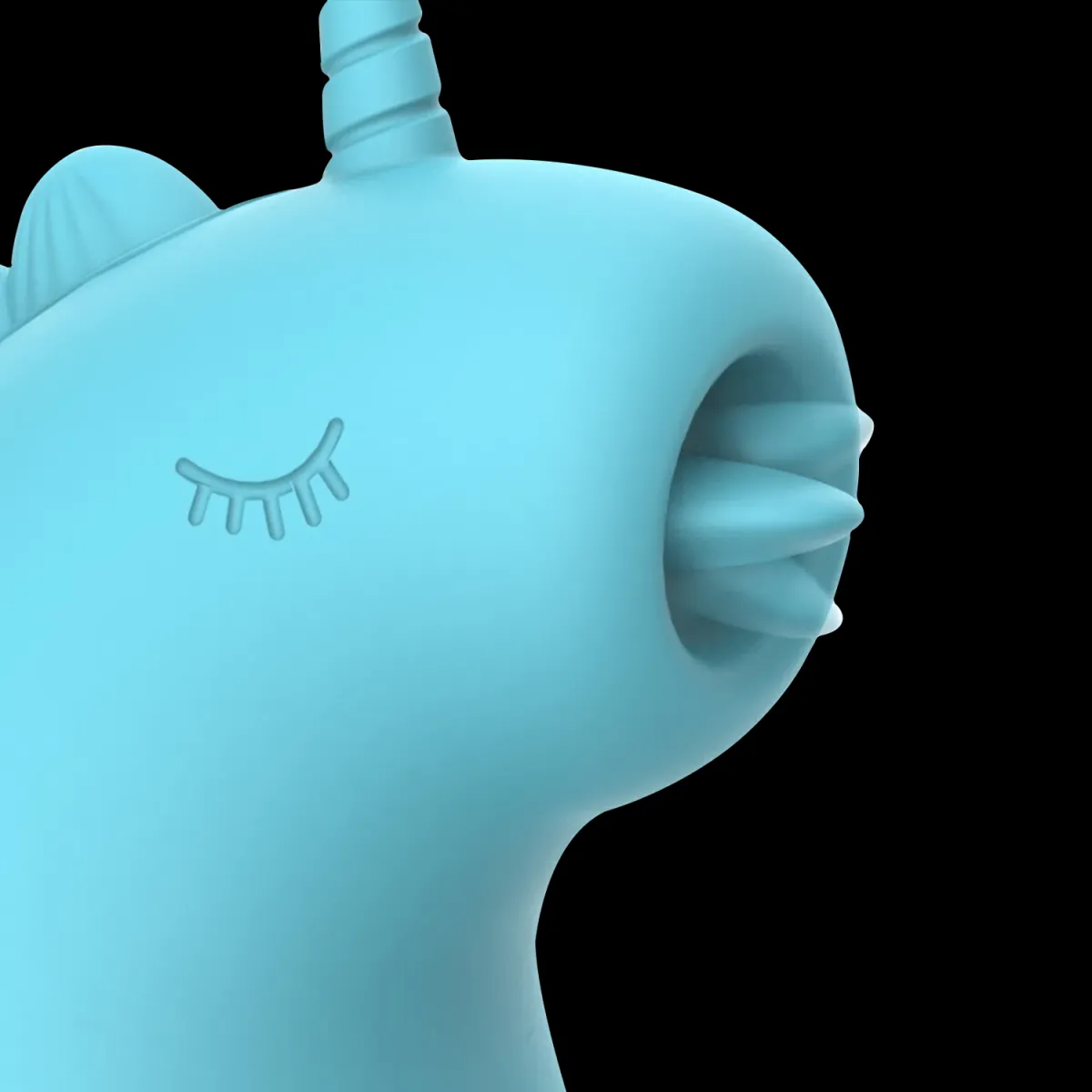 ER - Snowflake Unicorn - Massager met Likkende Tong - Blauw