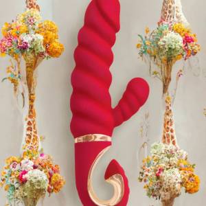 Gvibe - GCandy Mini - Geribbelde Rabbit Vibrator - Rood