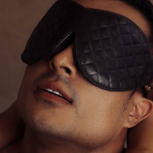 Liebe Seele - Leren Blinddoek - Zwart, Bruin & Goud