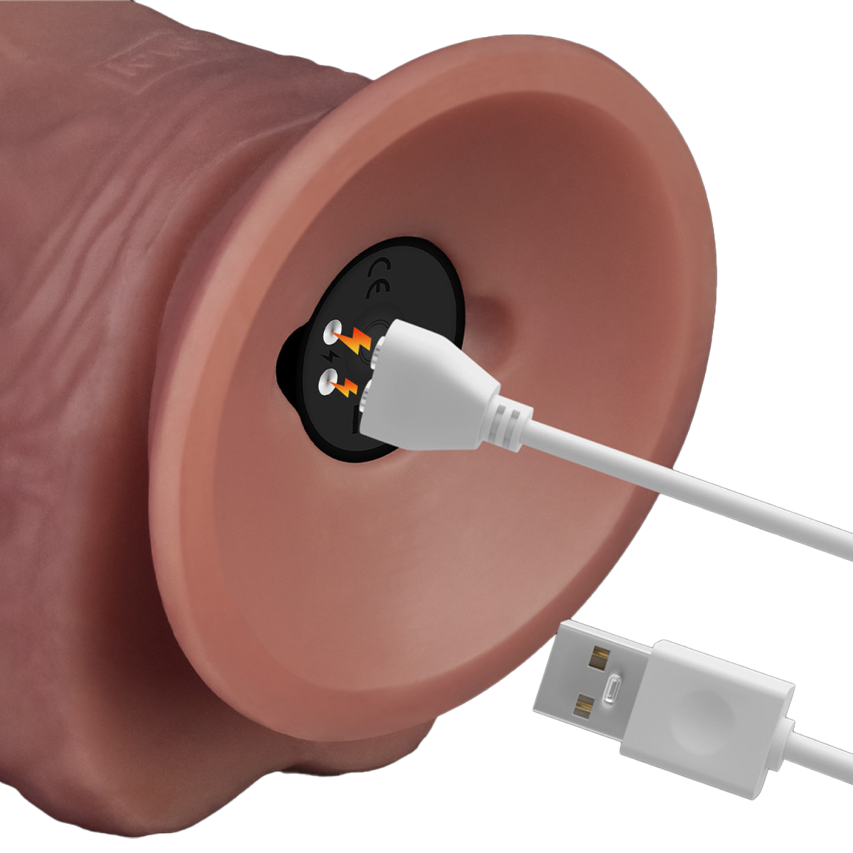 LoveToy - Power Cock 23 cm - Vibrerend Dual Desinty - Nude