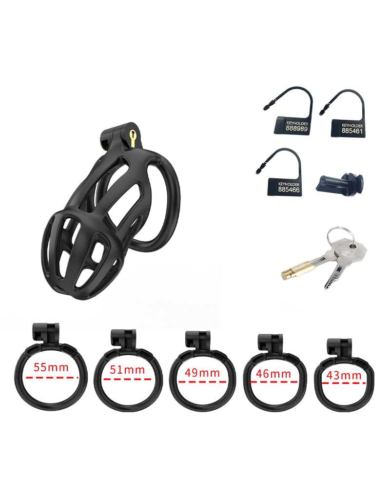 Rimba P-Cage - P-Cage PC02 - Peniskooi Maat S - Zwart