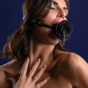 Rose Ball Gag with Plug