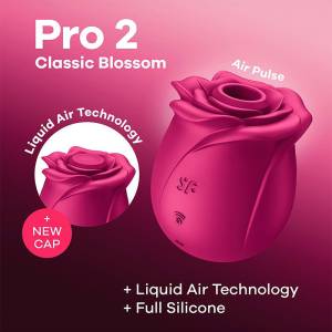Satisfyer - Pro 2 Classic Blossom - Luchtdruk Vibrator - Rood