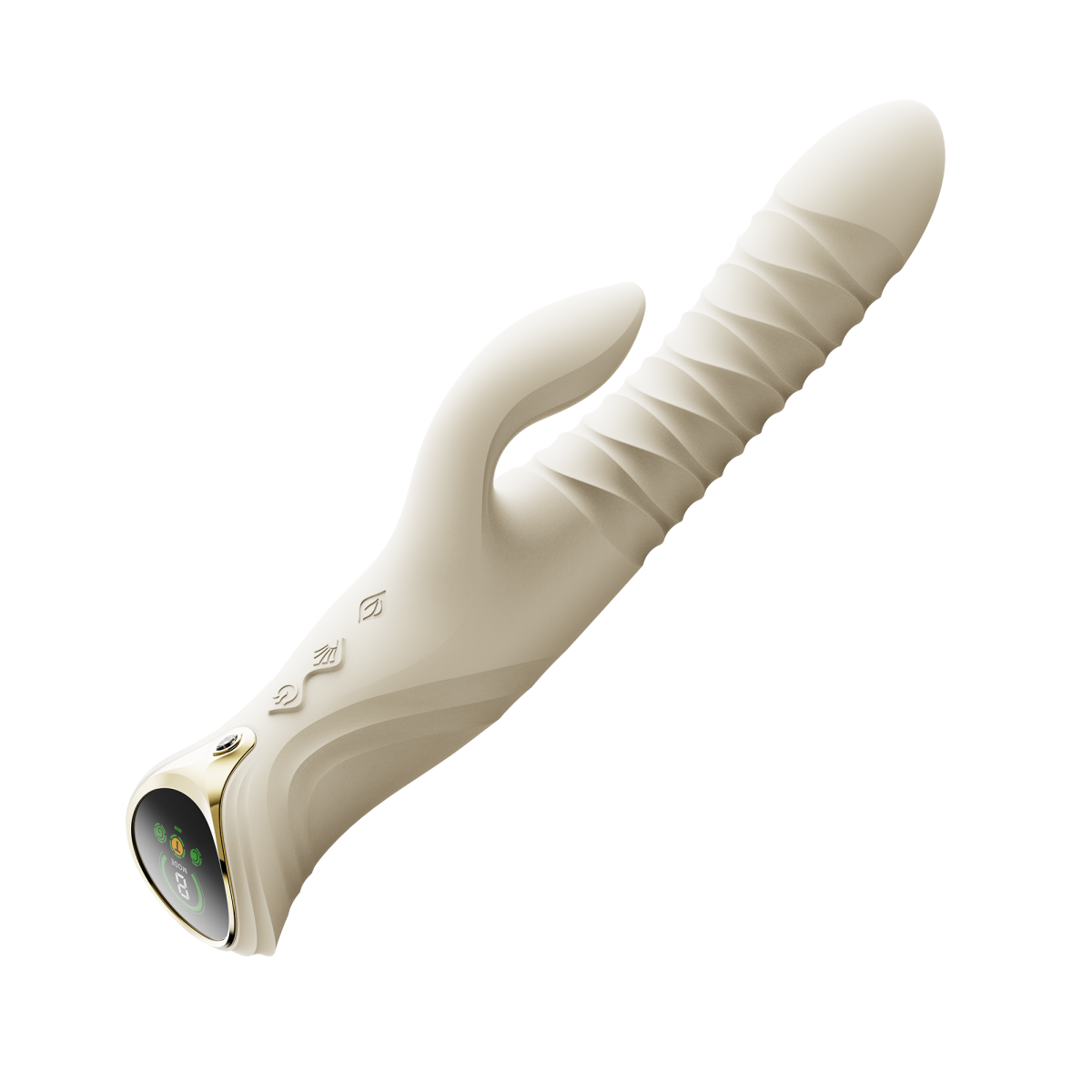 ZALO- Mose 2 - Rabbit Thrusting Vibrator - Ivoor Wit