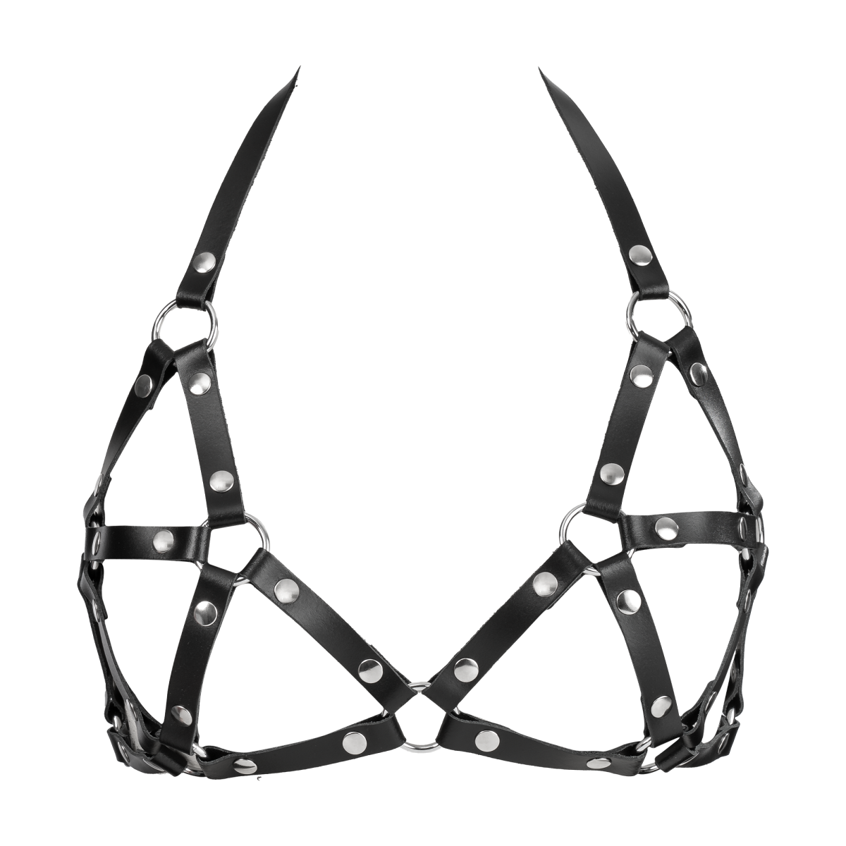 Rimba Bondage Play - Lederen Borstharnas - Zwart