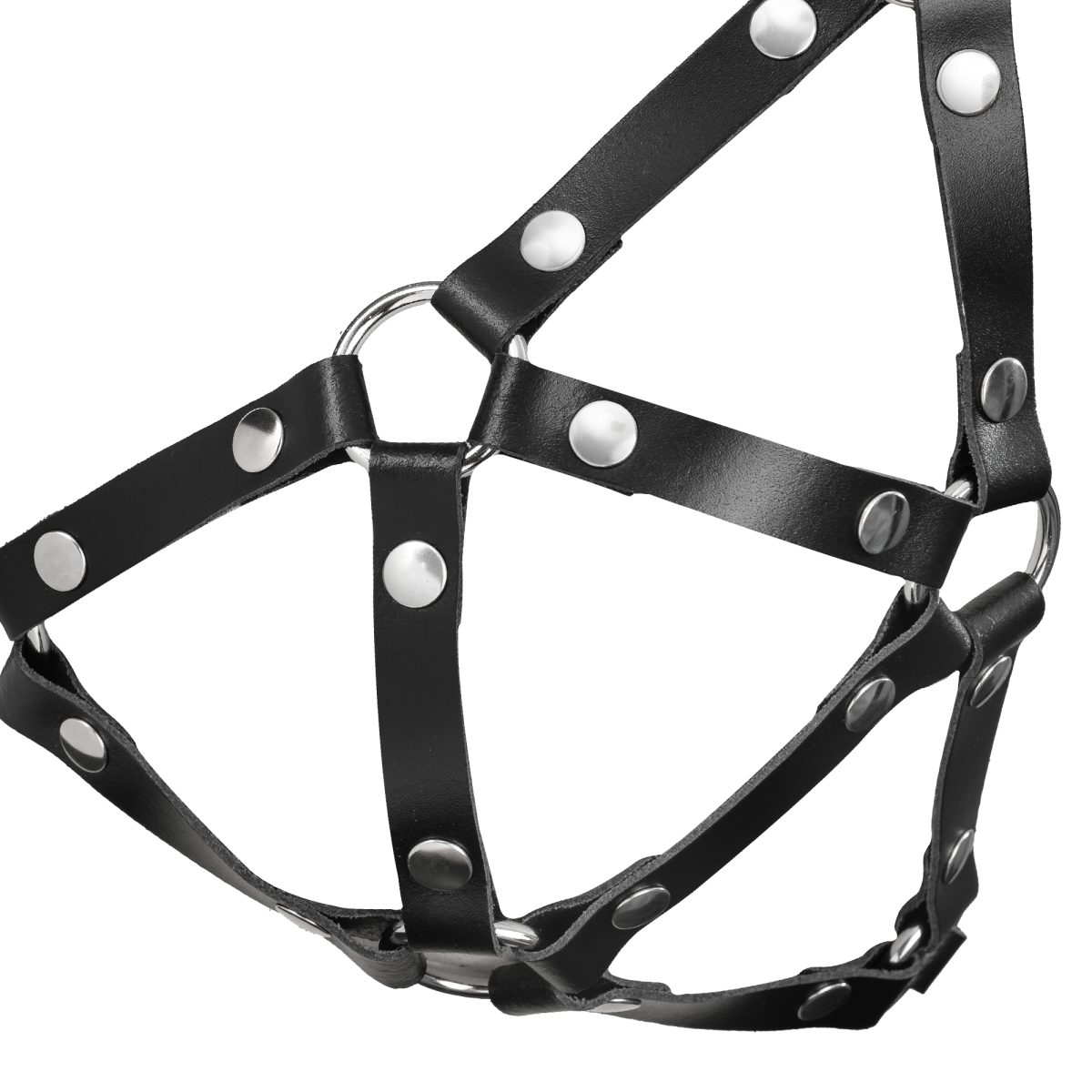 Rimba Bondage Play - Lederen Borstharnas - Zwart