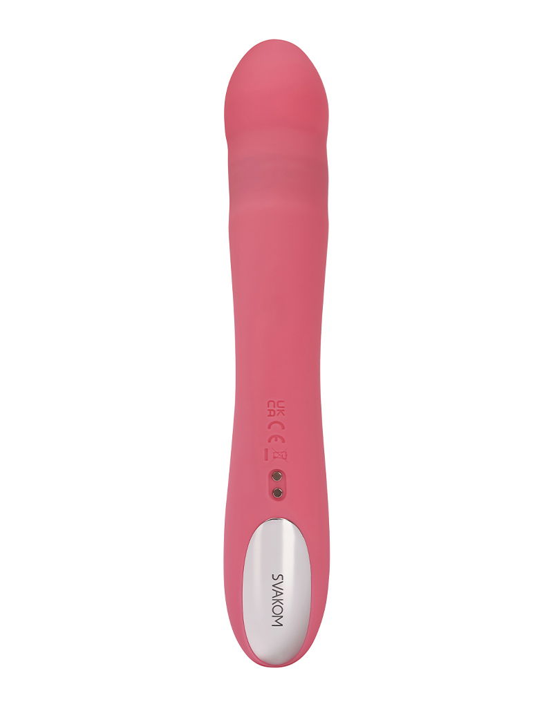 SVAKOM - Avery - Thrusting Rabbit Vibrator - Strawberry Pink