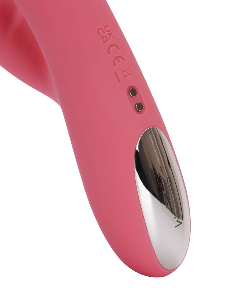 SVAKOM - Avery - Thrusting Rabbit Vibrator - Strawberry Pink