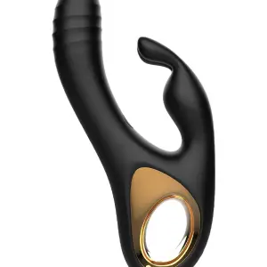 Rimba Toys - Sensual Nights SN09 - Thrusting Rabbit Vibrator - Zwart