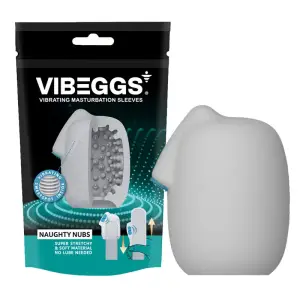 VIBEGGS - Naughty Nubs - Vibrerende Masturbatie Sleeve - Wit