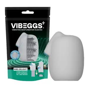 VIBEGGS - Ribs Delight - Vibrerende Masturbatie Sleeve - Wit